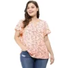 Agnes Orinda Women's Plus Size Keyhole Floral Chiffon Flared Sleeve Summer Trendy Peasant Tops -Women Store GUEST 00dbdd10 9f30 4294 95ed 487f8771a16b