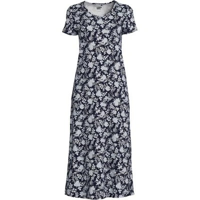 Lands' End Women's Cotton Short Sleeve Midcalf Nightgown 8 Lands' End Women's Cotton Short Sleeve Midcalf Nightgown - Image 6