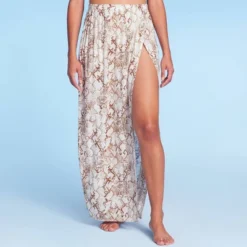 Women's High Slit Cover Up Maxi Skirt - Shade & Shore™ Tan Snake Print 11 Women's High Slit Cover Up Maxi Skirt - Shade & Shore™ Tan Snake Print -Women Store GUEST 028e7f86 07b9 48aa ad56 f3d7df2c1d6f