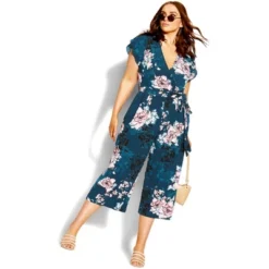 Women's Plus Size Blossom Tie Jumpsuit - Jade | CITY CHIC 13 Women's Plus Size Blossom Tie Jumpsuit - Jade | CITY CHIC -Women Store GUEST 02d0504d 7c64 48f4 b23c ed54bc9454b7