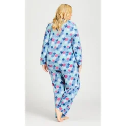 Women's Plus Size Snowflake Button Fleece Sleep Top - Blue | AVENUE 14 Women's Plus Size Snowflake Button Fleece Sleep Top - Blue | AVENUE -Women Store GUEST 03159a8f 4782 492a a2be 2202bbdddfca