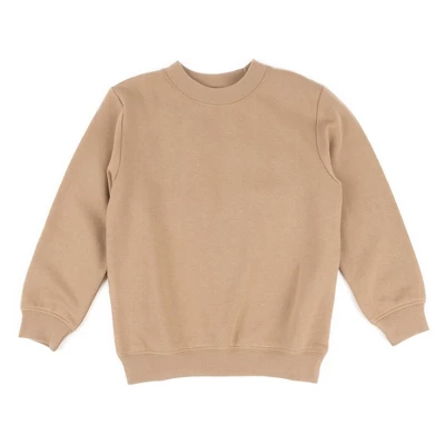 Leveret Kids Long Sleeve Neutral Solid Color Sweatshirt 7 Leveret Kids Long Sleeve Neutral Solid Color Sweatshirt - Image 5