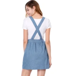 Allegra K Women's Pattern Overall Adjustable Shoulder Suspender Straps Mini Skirt -Women Store GUEST 03843067 dcf9 4ca1 9819 6bea3c207d4f
