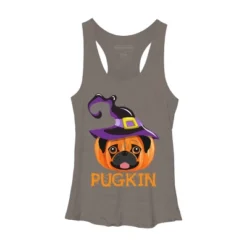 Women's Design By Humans Pugkin Pumpin Halloween By Trantanphat95 Racerback Tank Top -Women Store GUEST 04885cef 5fb4 4273 8180 ce2f6e083227