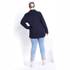 Women's Plus Size Rosie Cable Knit Sweater - Navy | AVENUE -Women Store GUEST 04ee5dbc 9243 4a81 a13a 154083f2f336