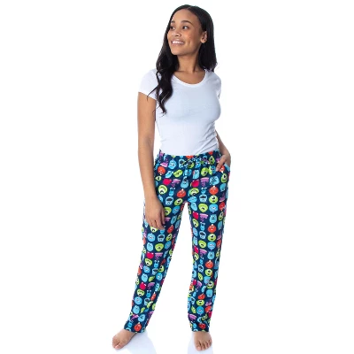 Disney Women's Monsters Inc. Allover Character Heads Sleep Pajama Pants Blue 3 Disney Women's Monsters Inc. Allover Character Heads Sleep Pajama Pants Blue