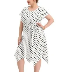 Agnes Orinda Women's Plus Size Polka Dots Wedding Elegant Spring Summer Midi Dresses -Women Store GUEST 05fa057c bf9a 42eb a74f aec86460a1a6