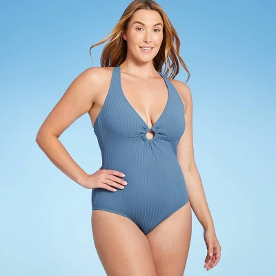Women's Wide Ribbed Center Ring Medium Coverage One Piece Swimsuit - Kona Sol™ 4 Women's Wide Ribbed Center Ring Medium Coverage One Piece Swimsuit - Kona Sol™ - Image 2
