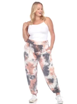 Women's Plus Size Tie Dye Harem Pants - White Mark -Women Store GUEST 0848792d eb96 4746 bd65 3f583765df1a
