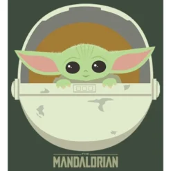 Junior's Star Wars: The Mandalorian The Child Cartoon Art Bassinet Festival Muscle Tee
