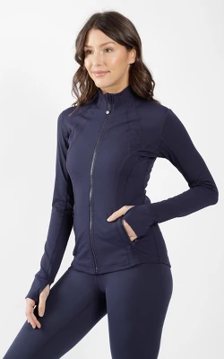 90 Degree By Reflex Womens Lightweight, Full Zip Running Track Jacket 4 90 Degree By Reflex Womens Lightweight, Full Zip Running Track Jacket - Image 2