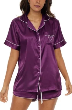 Womens Satin Pajamas Lounge Set, Silk Like Short Sleeve Top And Shorts With Pockets 15 Womens Satin Pajamas Lounge Set, Silk Like Short Sleeve Top And Shorts With Pockets -Women Store GUEST 0abc1036 1b76 425d aff0 73db7420093b