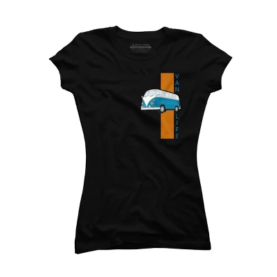 Junior's Design By Humans Van Life By Gegogneto T-Shirt 4 Junior's Design By Humans Van Life By Gegogneto T-Shirt - Image 2