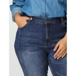 Agnes Orinda Women's Plus Size Mid Rise Stretch Washed Skinny Denim Jeans -Women Store GUEST 0c85c814 6675 4ab0 bb80 eab698062f98