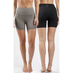 90 Degree By Reflex Womens 2 Pack High Waist Power Flex Yoga Shorts Tummy Control 5" Biker Shorts -Women Store GUEST 0ed7a796 dfc0 4a97 add2 f6da82df6fa1