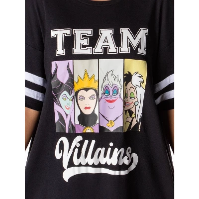 Disney Villains Womens' Ursula Maleficent Nightgown Pajama Shirt Dress Black 4 Disney Villains Womens' Ursula Maleficent Nightgown Pajama Shirt Dress Black - Image 2