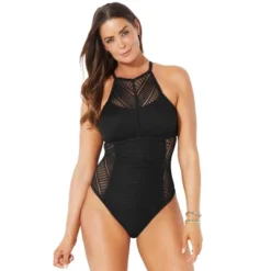 Swimsuits For All Women’s Plus Size Crochet High Neck One Piece Swimsuit 7 Swimsuits For All Women’s Plus Size Crochet High Neck One Piece Swimsuit -Women Store GUEST 108d535e 9a6a 4a4b b07f 8edec10df113