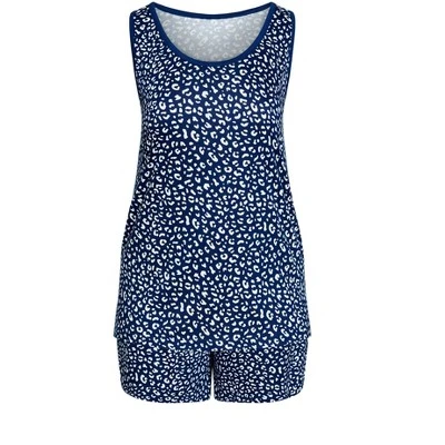 Women's Plus Size Leopard 3 Piece Sleep Set - Leopard | AVENUE 4 Women's Plus Size Leopard 3 Piece Sleep Set - Leopard | AVENUE - Image 2