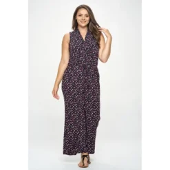 WEST K Women's Jillian Plus Size Sleeveless Knit Jumpsuit -Women Store GUEST 12dacfb3 2c8e 41c3 baf3 7a4c16b45a15