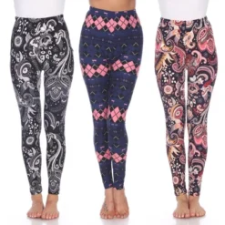 Women's Pack Of 3 Leggings - One Size Fits Most - White Mark -Women Store GUEST 131fb4db dc12 4933 bd3d 4d666d38bf75