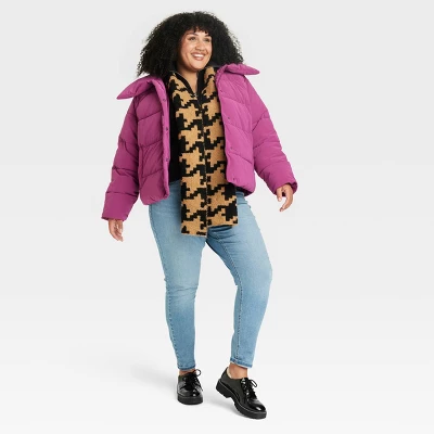 Women's Short Puffer Jacket - Ava & Viv™ 4 Women's Short Puffer Jacket - Ava & Viv™ - Image 2
