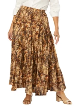 Jessica London Women’s Plus Size Flowing Crinkled Maxi Skirt -Women Store GUEST 15f6011c 1f75 4943 a0b8 afda2e971a8e
