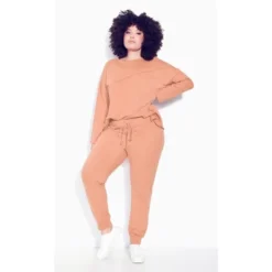 Women's Plus Size Only Lounge Plain Pant - Terracotta | ZIM & ZOE -Women Store GUEST 165d15dd f5a1 48ee aa54 719ff4fd28e9