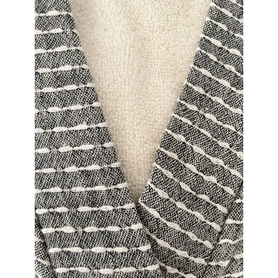 Cozy Cotton Dark Grey Robe With Plush Lining - Anaya 3 Cozy Cotton Dark Grey Robe With Plush Lining - Anaya