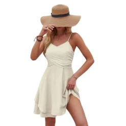 Women's Wrap Ruffled Mini Dress - Cupshe -Women Store GUEST 197b5c70 c23c 4bdc bb5f 0b6d84588713