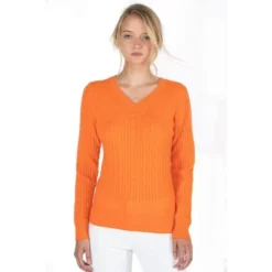 J CASHMERE Women's 100% Cashmere Cable-knit Long Sleeve Pullover V Neck Sweater -Women Store GUEST 19881ea8 b937 424e ad9a 670ee5d4a13a