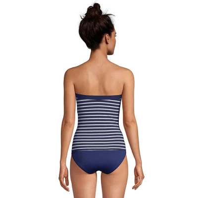 Lands' End Women's Strapless Bandeau Tankini Top Swimsuit With Removable And Adjustable Straps 3 Lands' End Women's Strapless Bandeau Tankini Top Swimsuit With Removable And Adjustable Straps