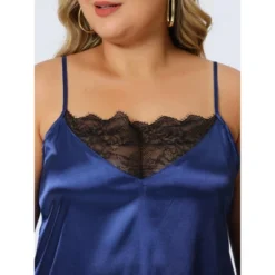 Agnes Orinda Women's Plus Size 2023 Spaghetti Strap Adjustable Lace Insert Satin Cami Nightdress 12 Agnes Orinda Women's Plus Size 2023 Spaghetti Strap Adjustable Lace Insert Satin Cami Nightdress -Women Store GUEST 1aae8201 38d9 4973 8a8a 720c486696d3