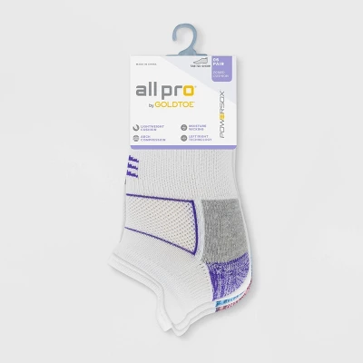 PowerSox Women's Lightweight Cushioned 6pk No Show Tab Athletic Socks - White/Gray 4-10 5 PowerSox Women's Lightweight Cushioned 6pk No Show Tab Athletic Socks - White/Gray 4-10 - Image 3