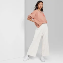 Women's Ascot + Hart Wide Leg Graphic Knit Pants - Off-White -Women Store GUEST 1fd77fc6 0f52 4bce 9edd 2a7b9cf41cd7