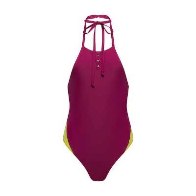 Women's Mio Halter Color Block One Piece Swimsuit - MIGA Swimwear 9 Women's Mio Halter Color Block One Piece Swimsuit - MIGA Swimwear - Image 7