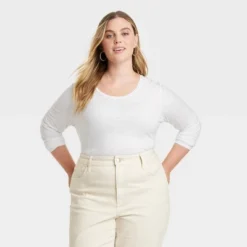 Women's Slim Fit Long Sleeve T-Shirt - Universal Thread™ -Women Store GUEST 24ab7886 0e1d 4f19 8a4d cd165b293f67