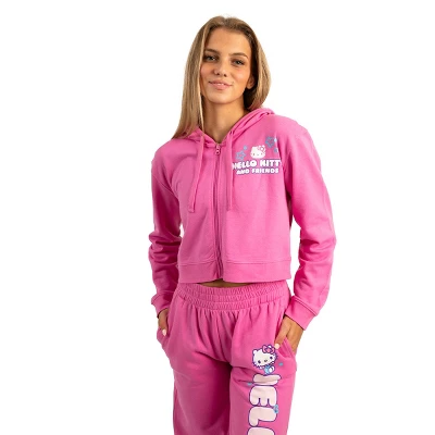 SANRIO Hello Kitty Adult Zip Up Hoodie And Jogger Set 3 SANRIO Hello Kitty Adult Zip Up Hoodie And Jogger Set