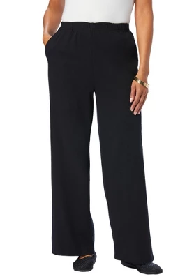 Jessica London Women’s Plus Size Soft Ease Wide Leg Pant 3 Jessica London Women’s Plus Size Soft Ease Wide Leg Pant