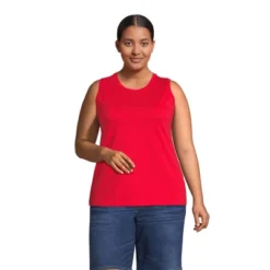 Lands' End Women's Supima Cotton Crew Neck Tank Top -Women Store GUEST 26cce078 2e8f 45f4 bf56 64d4b088b0bc