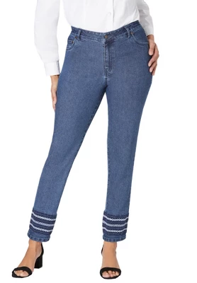 Jessica London Women’s Plus Size True Fit Straight Leg Jeans 12 Jessica London Women’s Plus Size True Fit Straight Leg Jeans - Image 10