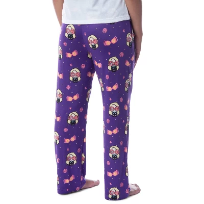 Harry Potter Womens' Luna Lovegood Glasses Chibi Allover Print Pajama Pants Purple 3 Harry Potter Womens' Luna Lovegood Glasses Chibi Allover Print Pajama Pants Purple