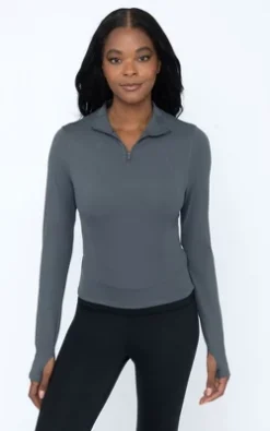 Yogalicious Womens Lux Crosstrain Everyday Half Zip Jacket With Thumbholes -Women Store GUEST 28f0a1ba 3299 4b26 a00d a43184c7f003