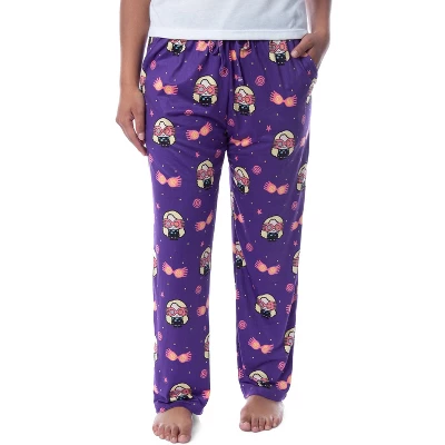 Harry Potter Womens' Luna Lovegood Glasses Chibi Allover Print Pajama Pants Purple 6 Harry Potter Womens' Luna Lovegood Glasses Chibi Allover Print Pajama Pants Purple - Image 4