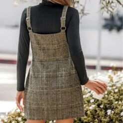 Women's Plaid O-Ring Zip Mini Pinafore Dress - Cupshe -Women Store GUEST 29fd790d 4f04 4460 aeed 07cd0141063d