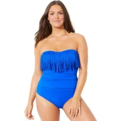 Swimsuits For All Women’s Plus Size Fringe Bandeau One Piece Swimsuit -Women Store GUEST 2a5c27f8 08b1 4a5a ab60 66ac1172dbcc