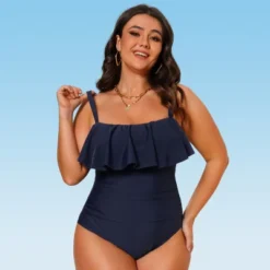 Women's Plus Size Ruffled One Piece Swimsuit - Cupshe -Women Store GUEST 2a757c73 adee 47d6 81eb a1e237eff76e