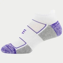 PowerSox Women's Lightweight Cushioned 6pk No Show Tab Athletic Socks - White/Gray 4-10
