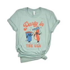 Simply Sage Market Women's Party In The USA Hot Dog Short Sleeve Graphic Tee -Women Store GUEST 2ca4a335 305a 464f bc6c e8b2602ef498