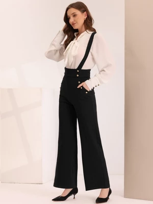 Allegra K Women's Casual Office Adjustable Straps Wide Leg Jumpsuits 5 Allegra K Women's Casual Office Adjustable Straps Wide Leg Jumpsuits - Image 3