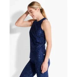 NIC + ZOE Spotted Blues Flexfit High Neck Tank -Women Store GUEST 2d9e5cb4 7a55 4e64 930d cf85b4571ecb